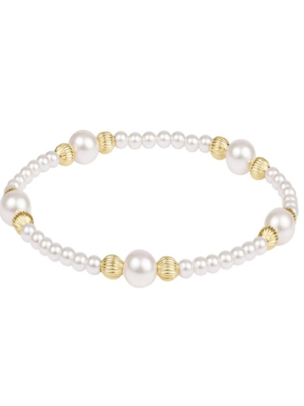 New Enewton Purpose Dignity Pearl 6mm 14kt Gold-filled Beads Stretch Bracelet